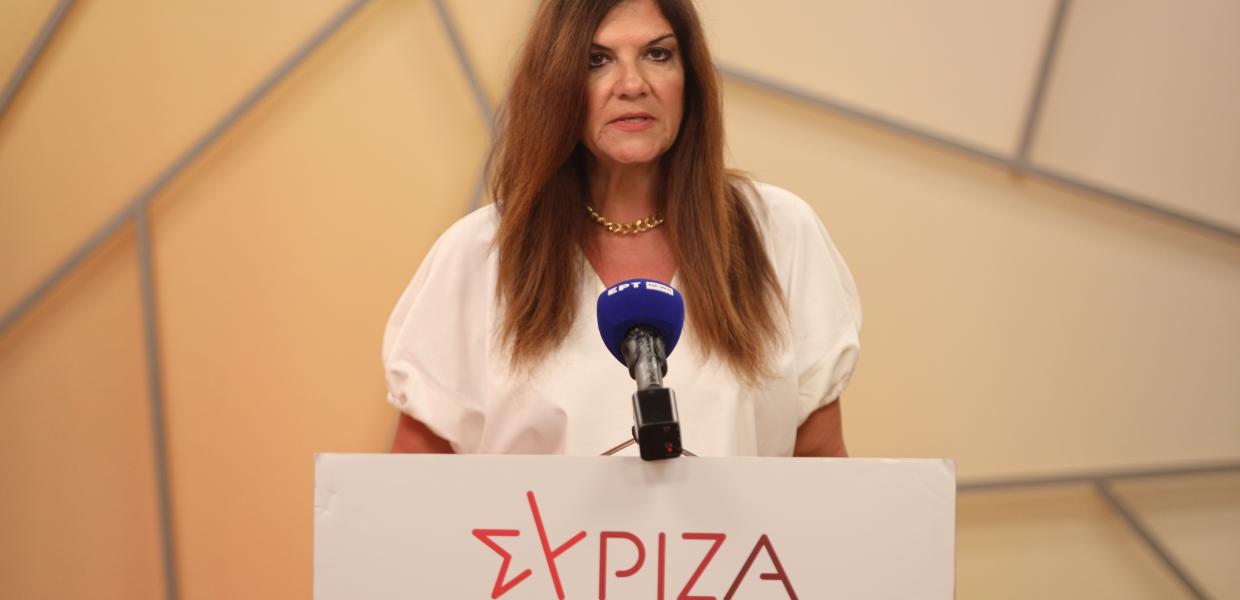 H εκπρόσωπος Τύπου του ΣΥΡΙΖΑ - Προοδευτική Συμμαχία, Βούλα Κεχαγιά.