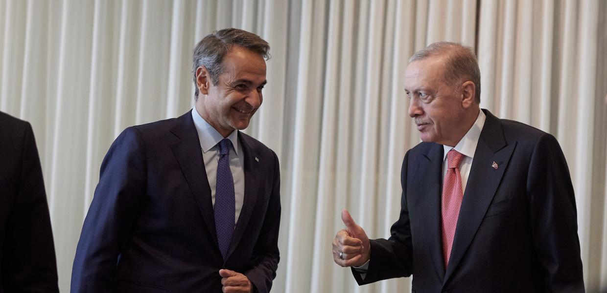 Συνάντηση του Κυρ. Μητσοτάκη με τον Ρετζέπ Ταγίπ Ερντογάν στην Εβδομάδα Υψηλού Επιπέδου της ΓΣ του ΟΗΕ, 23/09/2024