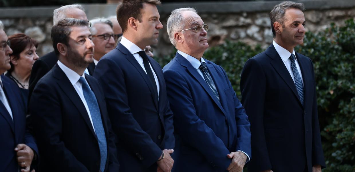 Στέφανος Κασσελάκης, Κυριάκος Μητσοτάκης και Νίκος Ανδρουλάκης