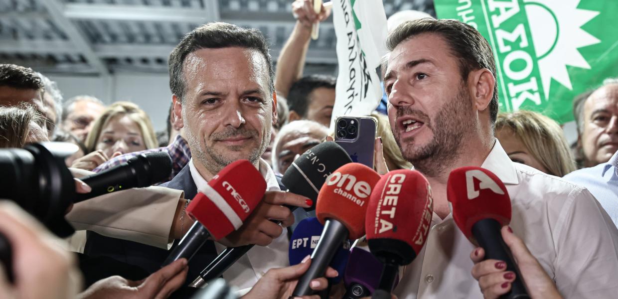 Ο Νίκος Ανδρουλάκης και Χάρης Δούκας