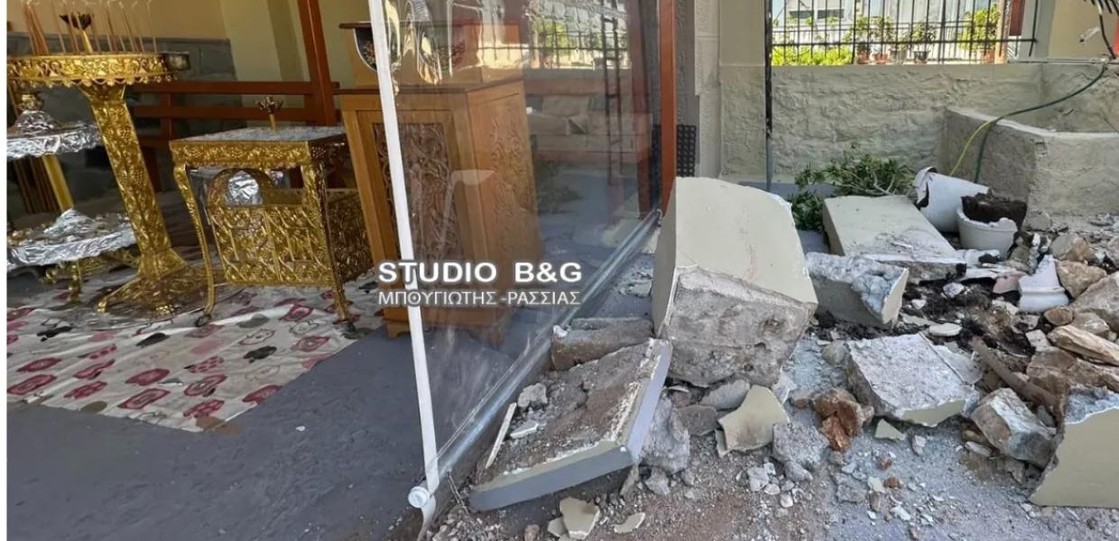 Πήγε να ανάψει κερί στον Άγιο Δημήτριο και γκρέμισε την μάντρα και την είσοδο της εκκλησίας