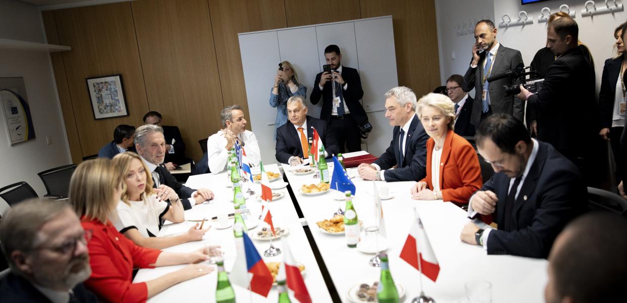 Σύνοδο κορυφής των Βρυξελλών, η Ιταλίδα πρωθυπουργός Τζόρτζια Μελόνι