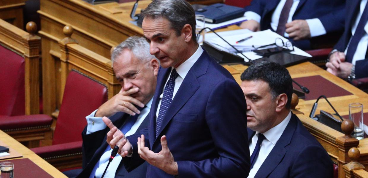 Ο Κυριάκος Μητσοτάκης στη Βουλή