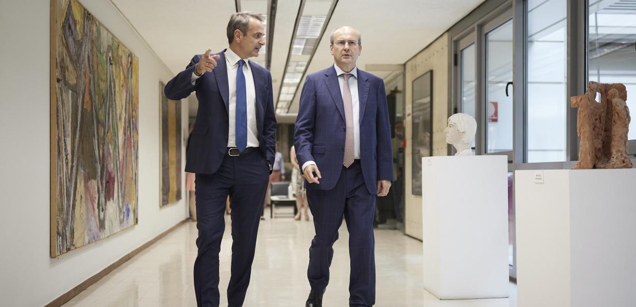 Ο Κυριάκος Μητσοτάκης και ο Κωστής Χατζηδάκης