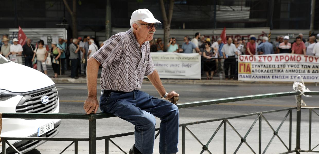 Πανελλαδική συγκέντρωση διαμαρτυρίας συνταξιούχων στο υπουργείο Εργασίας, Ιούλιος 2024