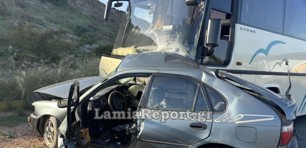 Τροχαίο με ΚΤΕΛ και ΙΧ στη Λαμία