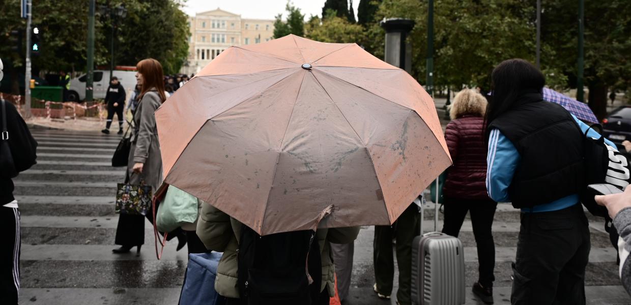 καιρός βροχή καταιγίδα ομπρέλα