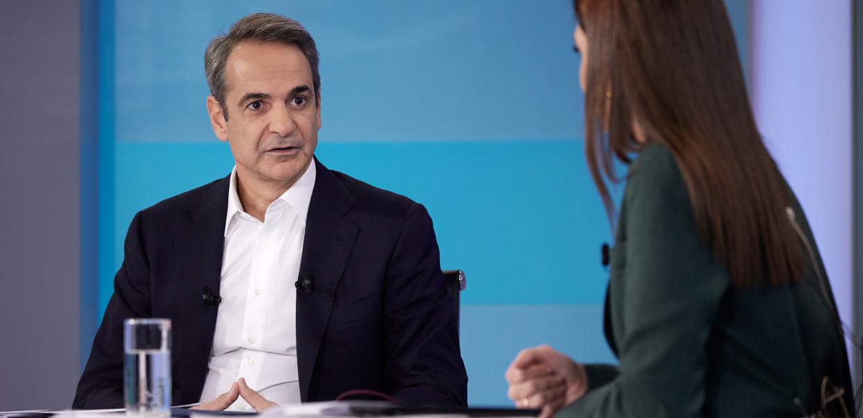 Ο Κυριάκος Μητσοτάκης σε συνέντευξη στον ΣΚΑΪ