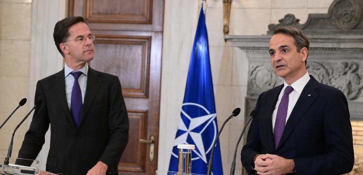 Ο Κυριάκος Μητσοτάκης και ο Μαρκ Ρούτε