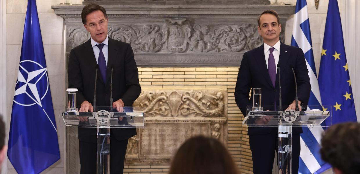 Ο Μαρκ Ρούτε και ο Κυριάκος Μητσοτάκης