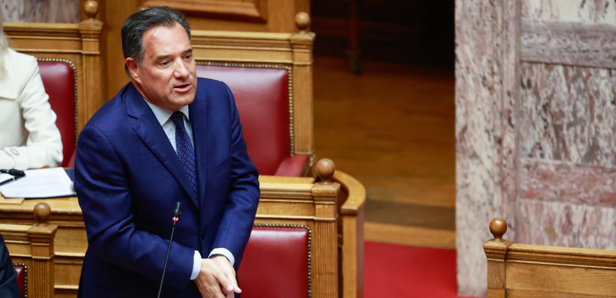 Ο Άδωνις Γεωργιάδης στη Βουλή