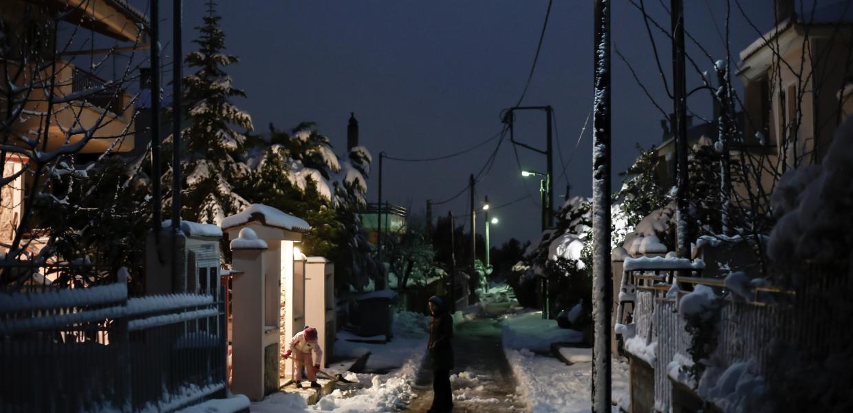 Χιόνια στον δρόμο