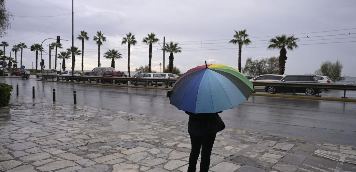 καιρός βροχή καταιγίδα ομπρέλα