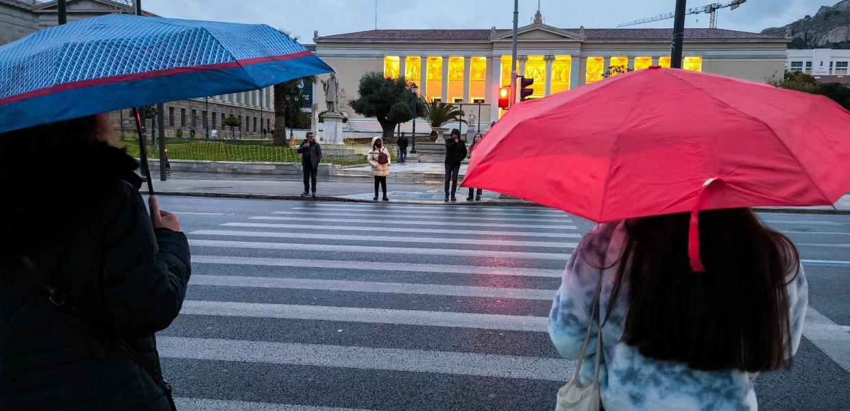 καιρός βροχή 
