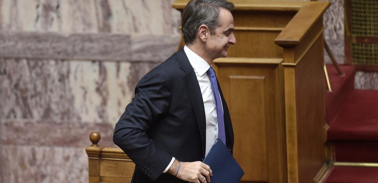 Ο Κυριάκος Μητσοτάκης στη Βουλή