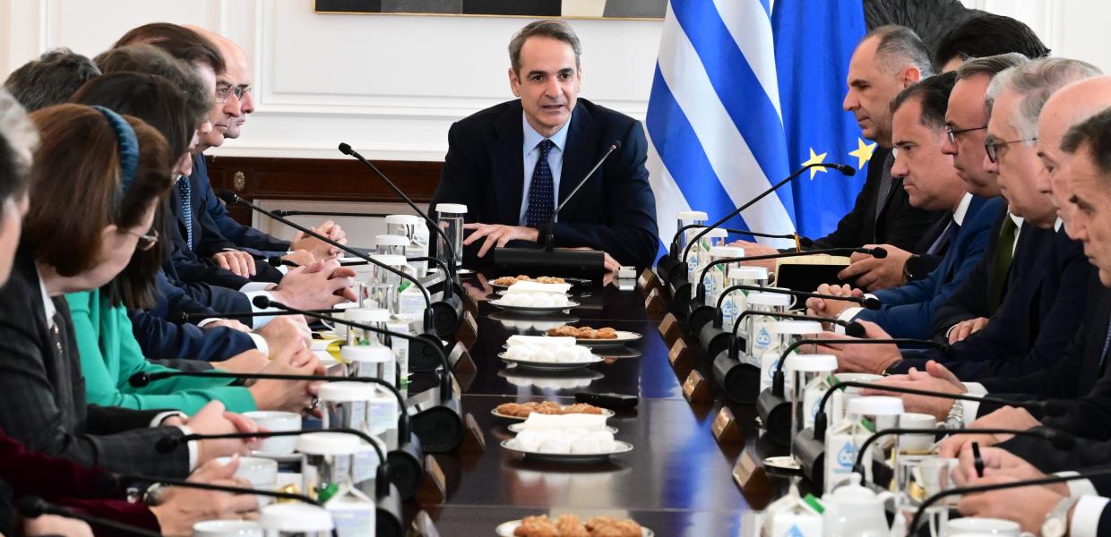 Ο Κυριάκος Μητσοτάκης στο υπουργικό συμβούλιο