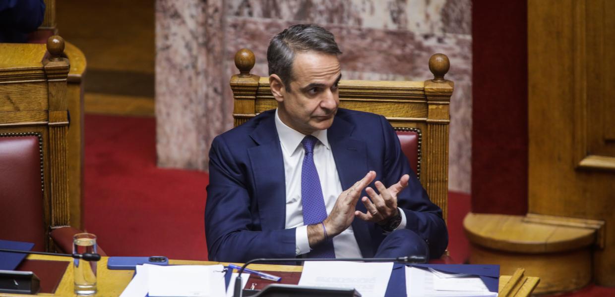 Ο Κυριάκος Μητσοτάκης στη Βουλή