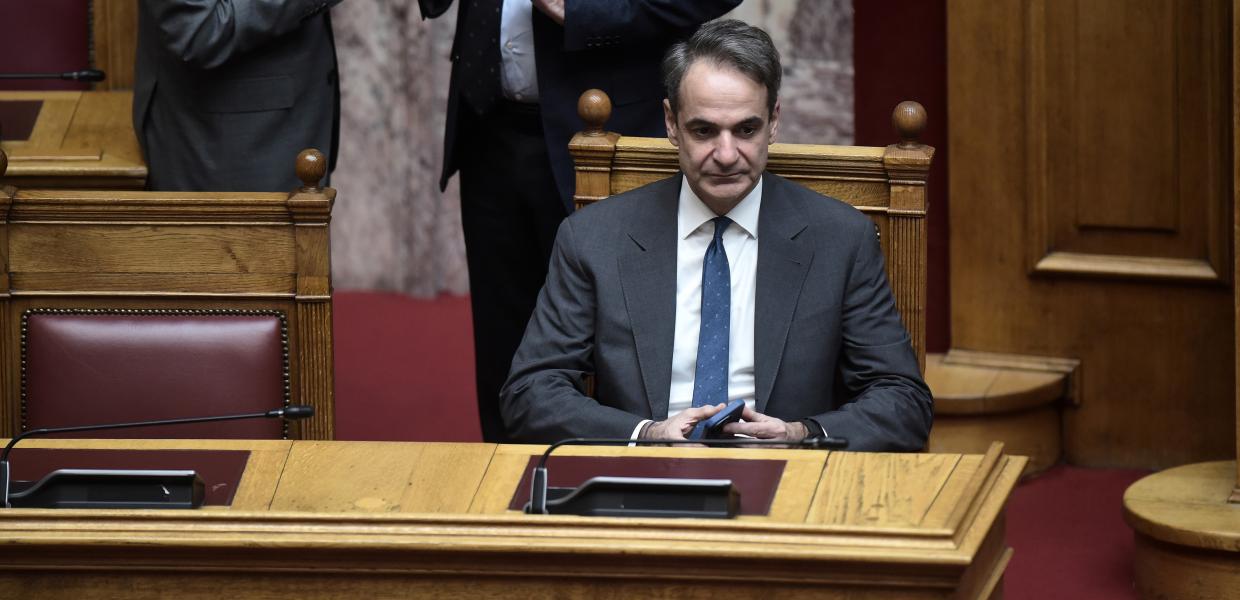Ο Κυριάκος Μητσοτάκης στη Βουλή