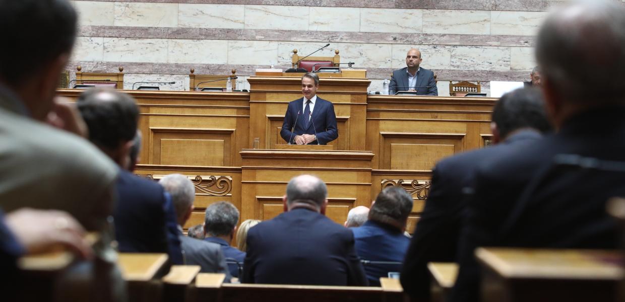 Ο Κυριάκος Μητσοτάκης στην ΚΟ της ΝΔ