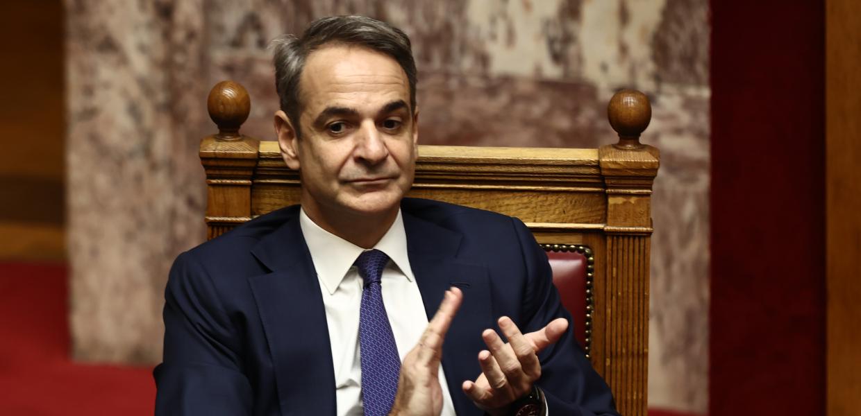 Ο Κυριάκος Μητσοτάκης στη Βουλή