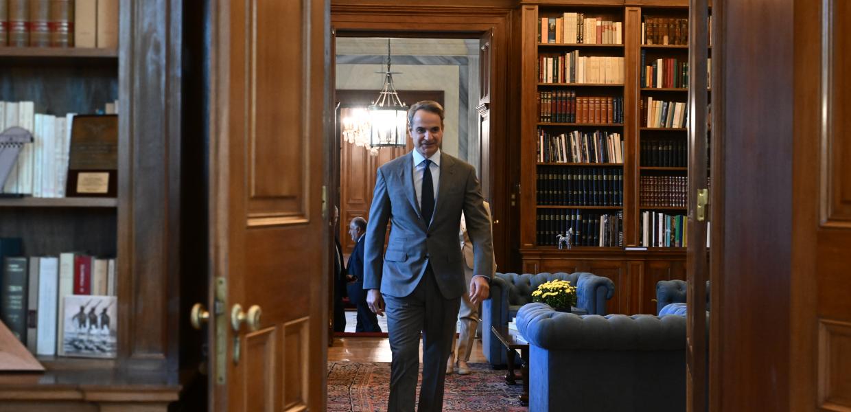 Ο Κυριάκος Μητσοτάκης στο Προεδρικό Μέγαρο