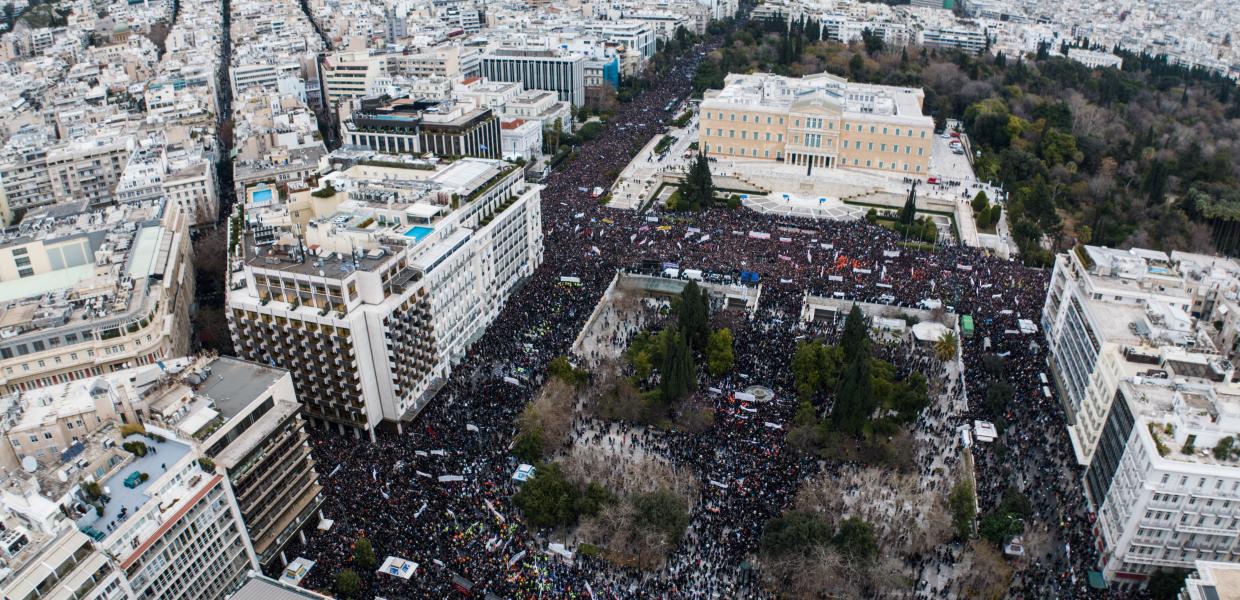 Πλάνα από drone από το Σύνταγμα