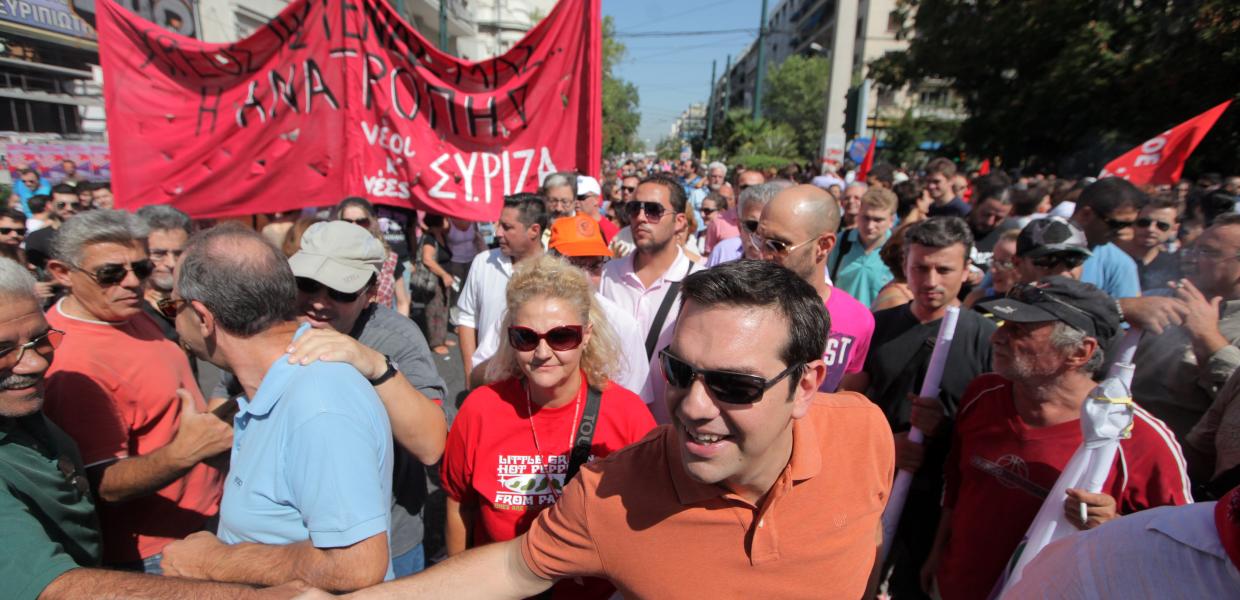 Ο Αλέξης Τσίπρας σε πορεία