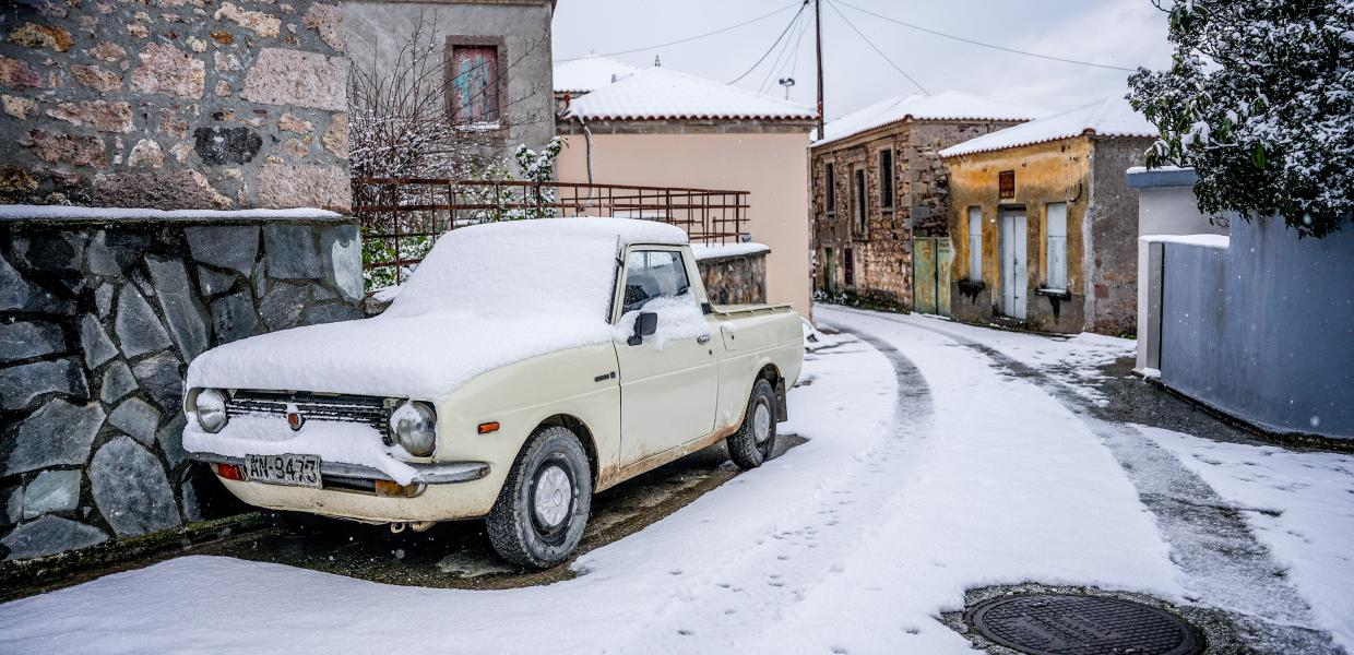 Χιόνια στη Λέσβο