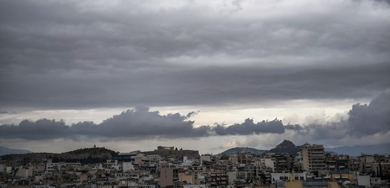 καιρός συννεφιά Αθήνα