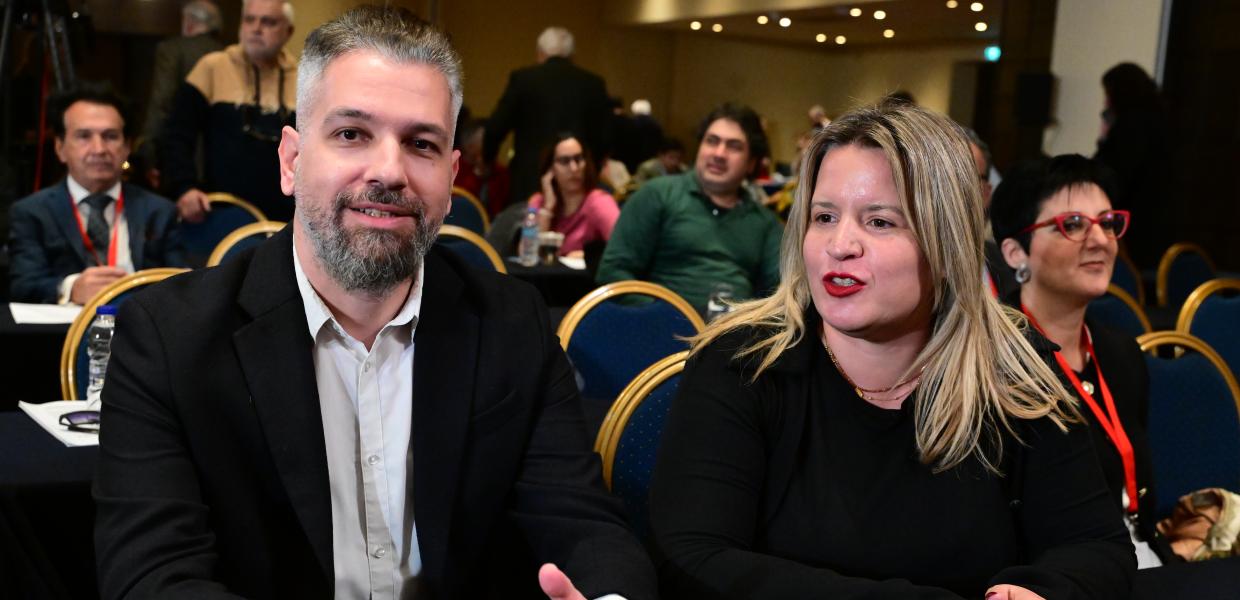 Ο Δημήτρης Μελίδης και η Μαριζέτα Αντωνοπούλου στην ΚΕ του ΣΥΡΙΖΑ-ΠΣ