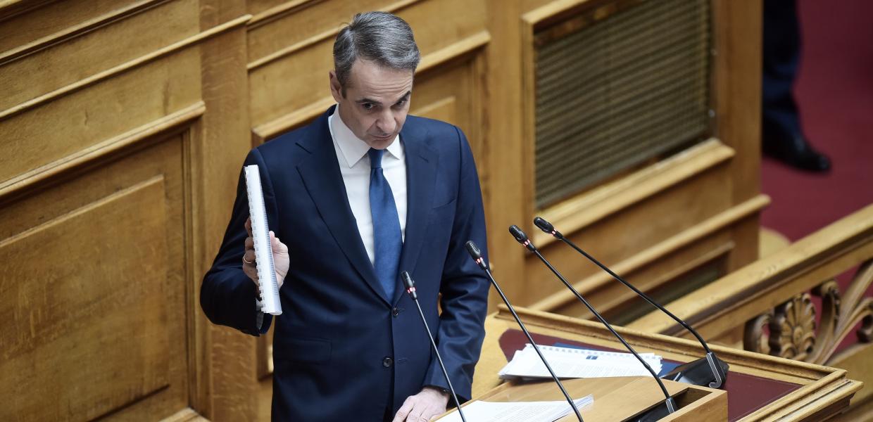 Ο Κυριάκος Μητσοτάκης στη Βουλή