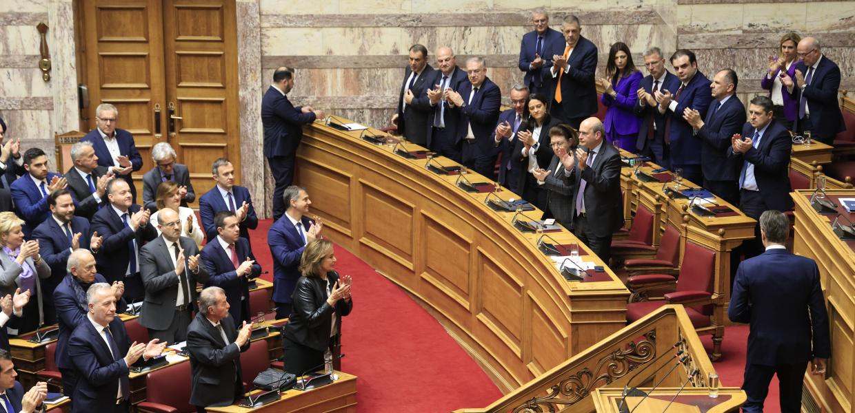 Ο Κυριάκος Μητσοτάκης στη Βουλή
