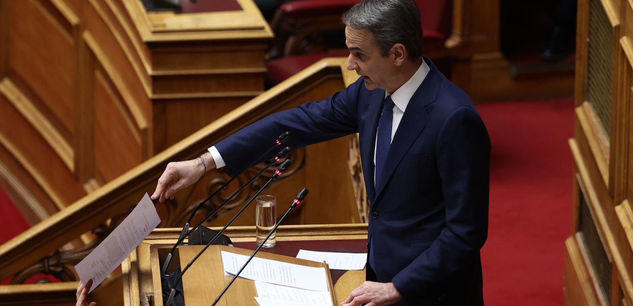 Ο Κυριάκος Μητσοτάκης στη Βουλή