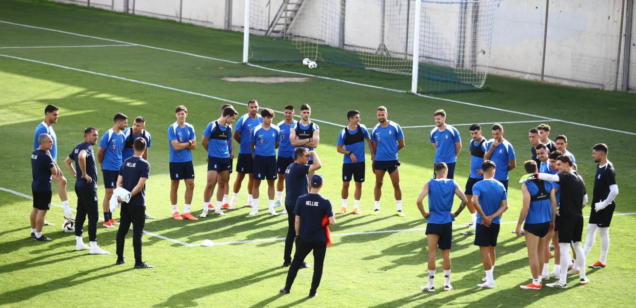 Προπόνηση της εθνικής ομάδας ποδοσφαίρου