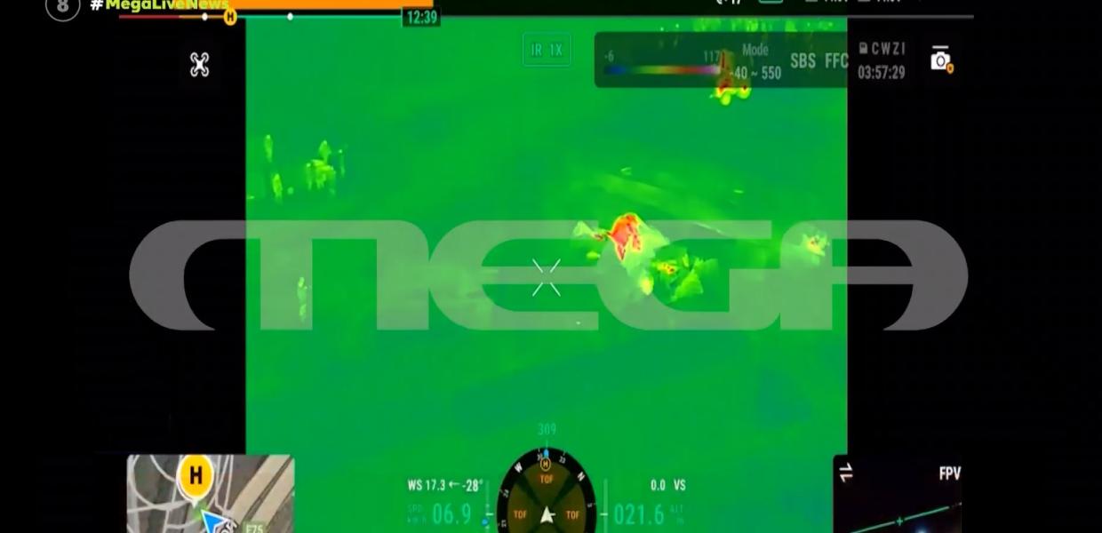 Βίντεο από drone στα Τέμπη