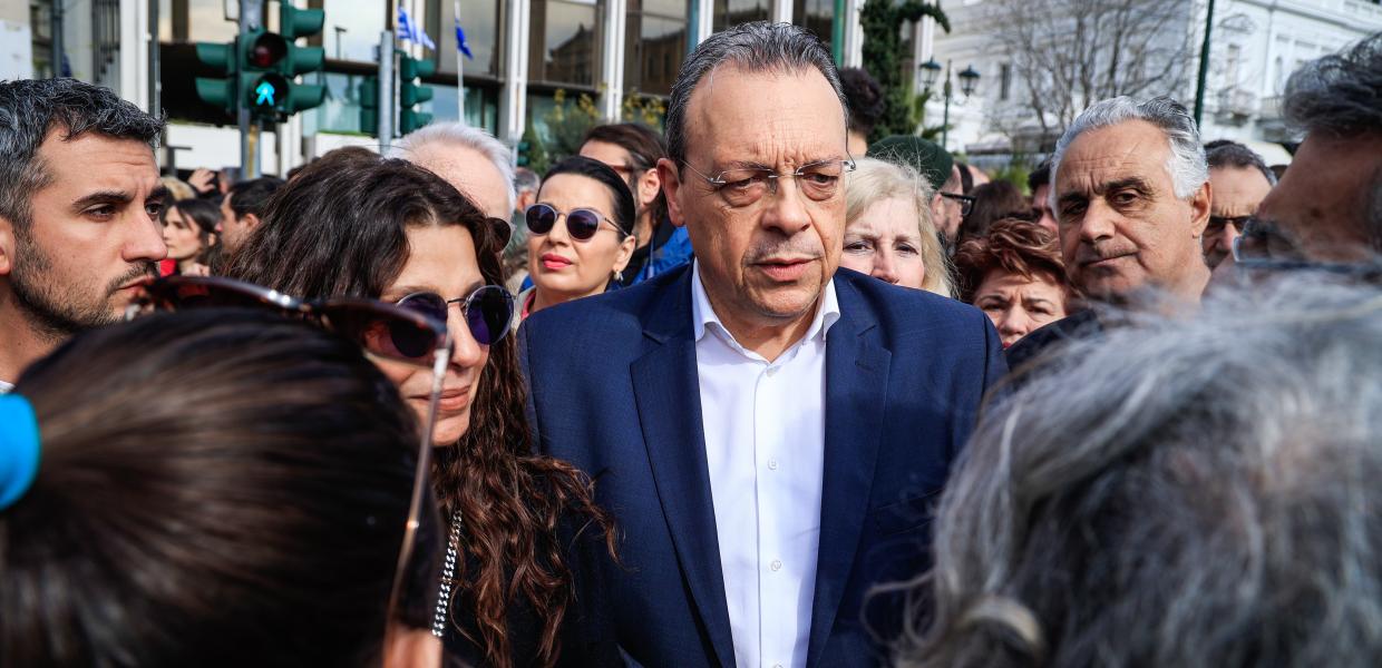 Ο Σωκράτης Φάμελλος σε πορεία