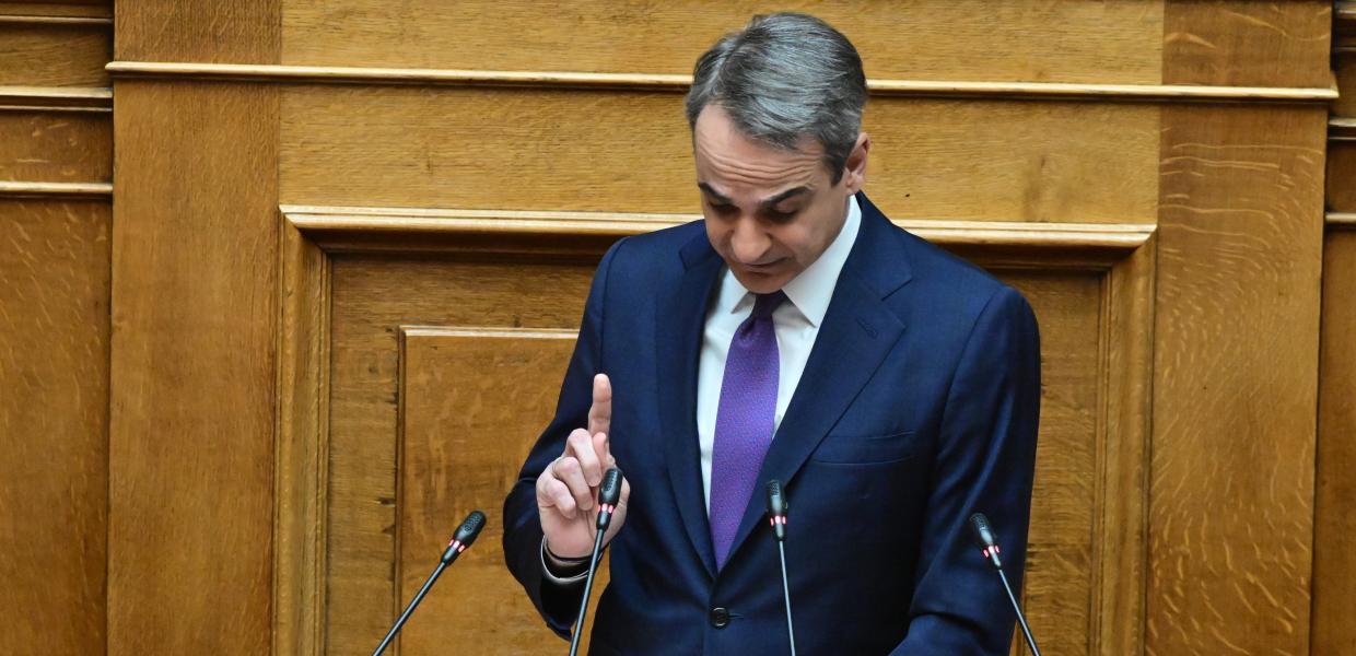 Ο Κυριάκος Μητσοτάκης στη Βουλή