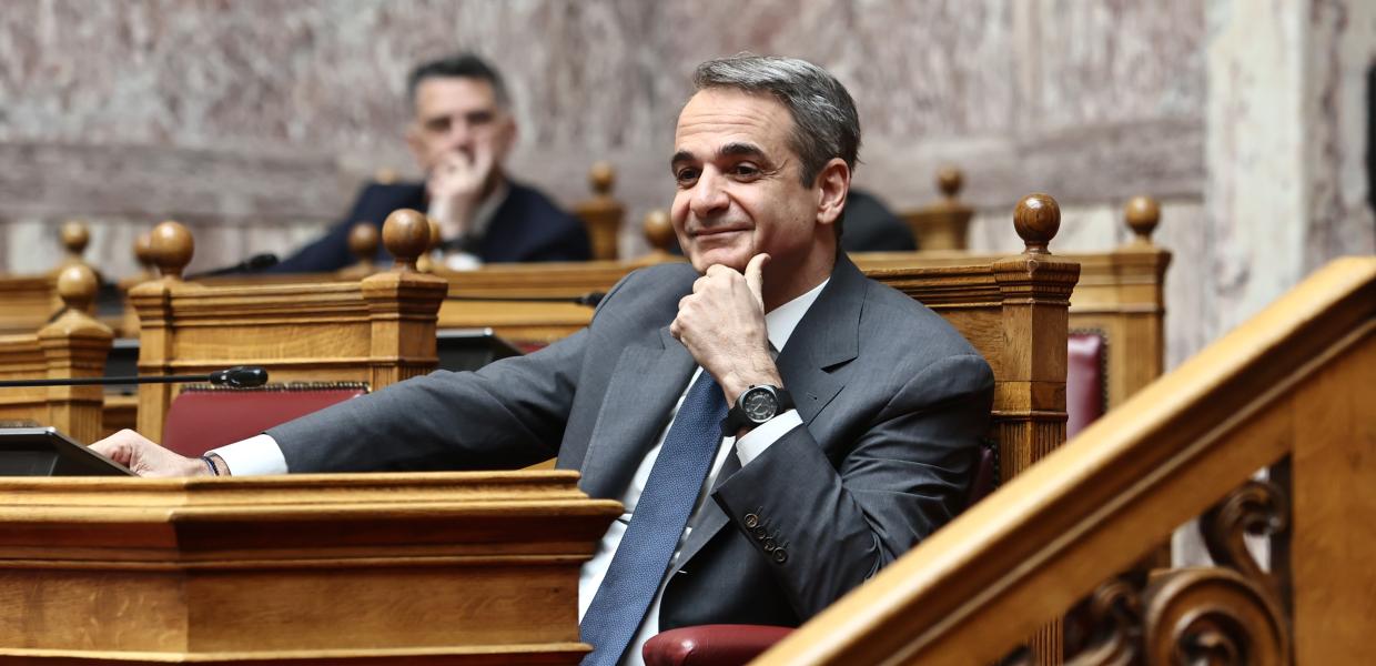 Ο Κυριάκος Μητσοτάκης στη Βουλή
