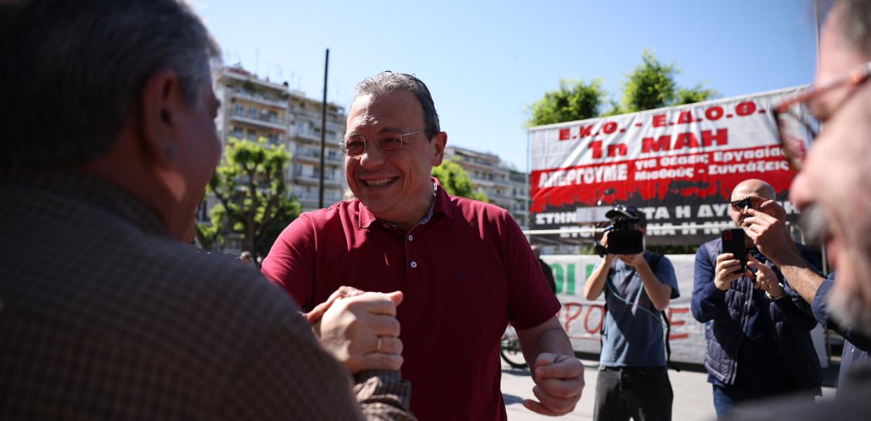 Ο Μανώλης Φάμελλος στη Θεσσαλονίκη για την Εργατική Πρωτομαγιά