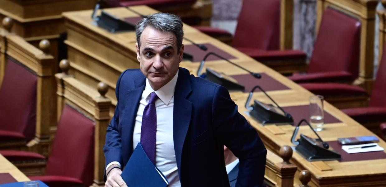 Ο Κυριάκος Μητσοτάκης στη Βουλή