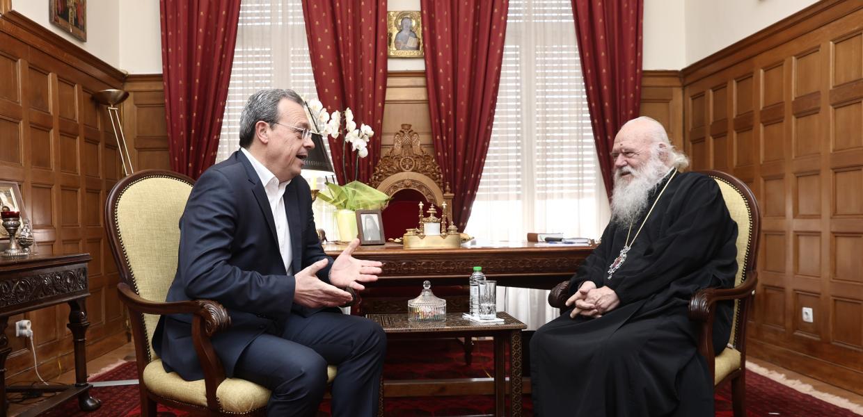 Συνάντηση του Αρχιεπισκόπου Ιερώνυμου με τον πρόεδρο του ΣΥΡΙΖΑ-ΠΣ Σωκράτη Φάμελλο