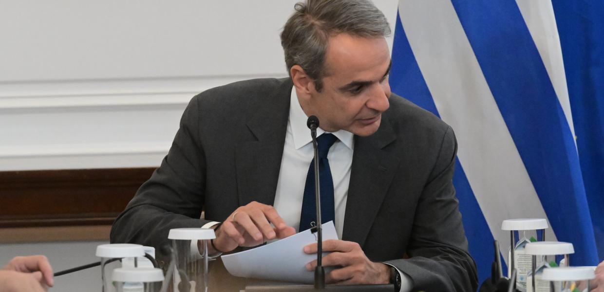 Ο Κυριάκος Μητσοτάκης στο υπουργικό συμβούλιο