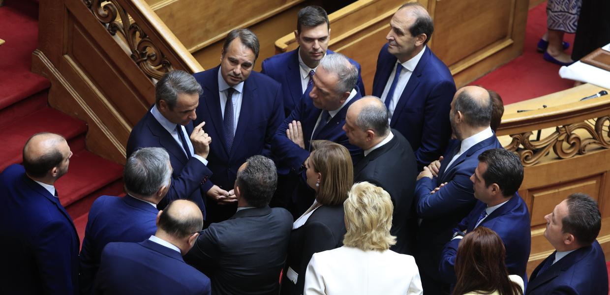 Ο Κυριάκος Μητσοτάκης στη Βουλή
