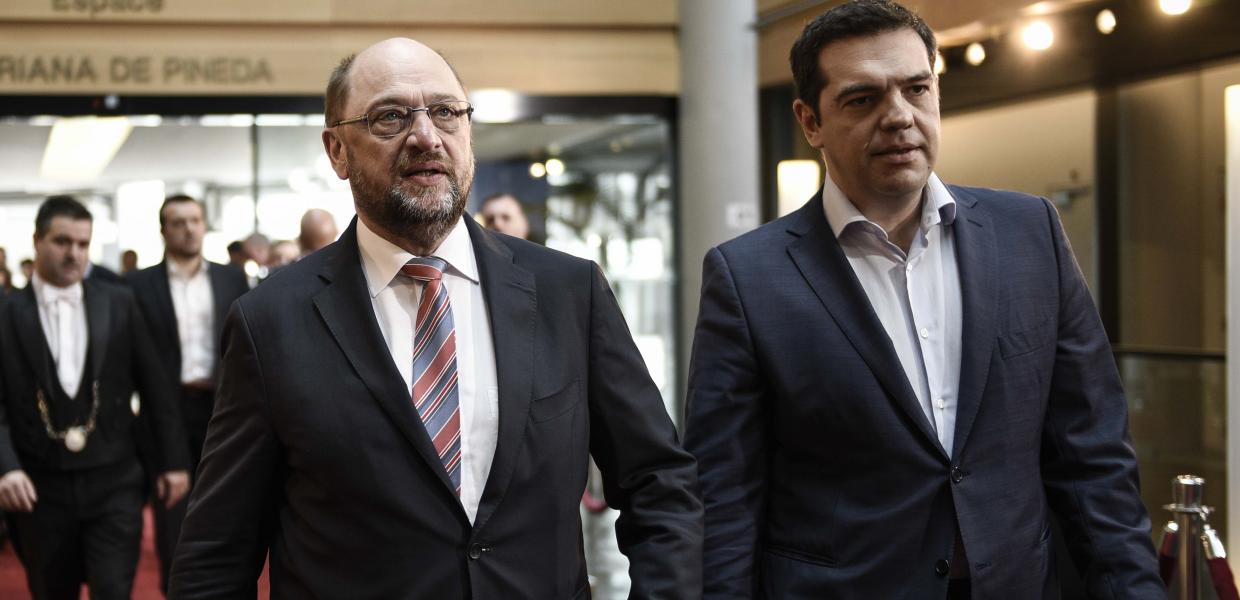ο Μάρτιν Σουλτς και ο Αλέξης Τσίπρας