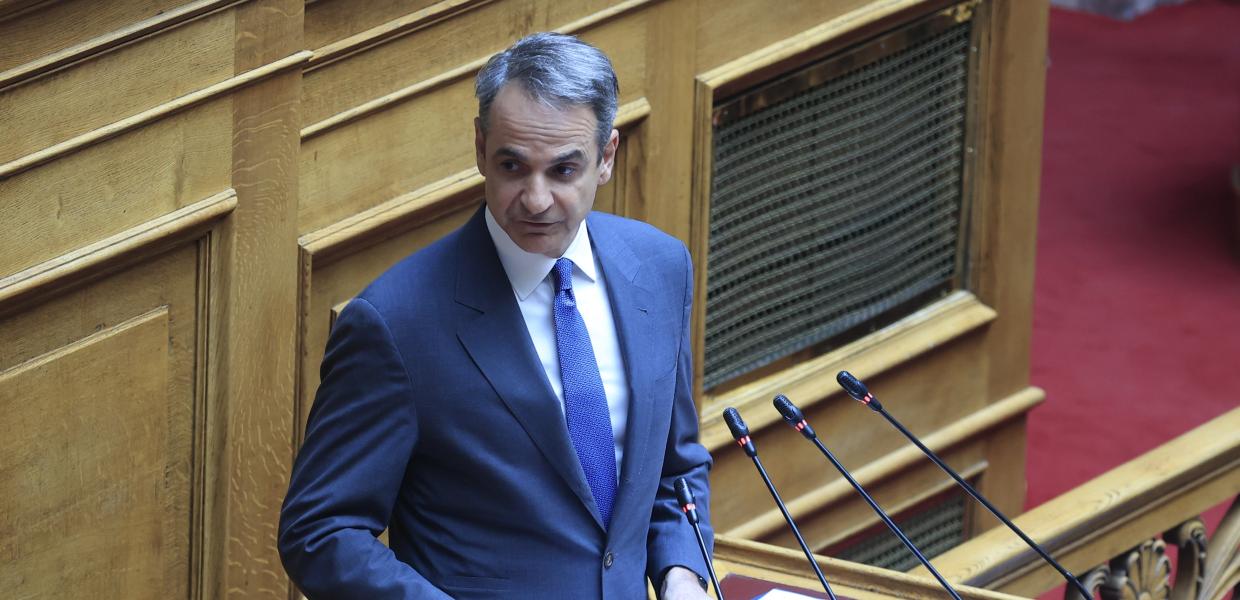 Ο Κυριάκος Μητσοτάκης στη Βουλή