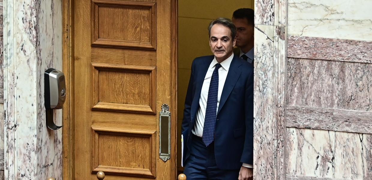 Ο Κυριάκος Μητσοτάκης στη Βουλή