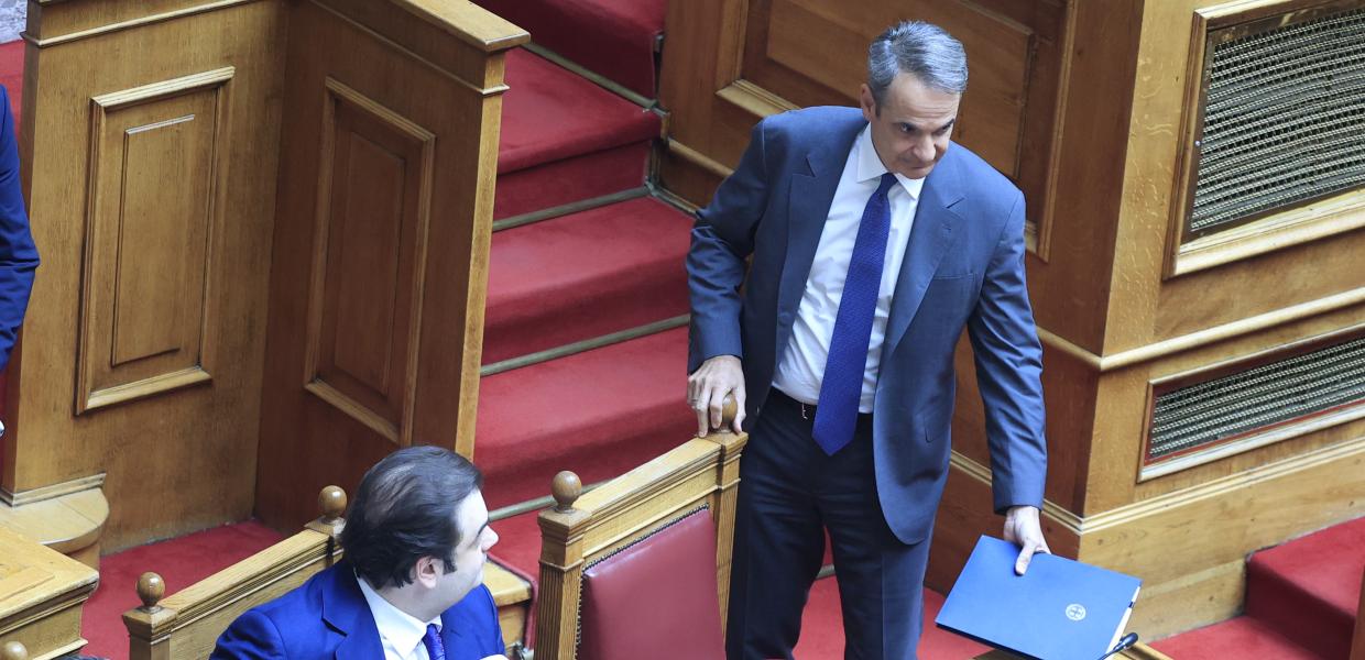 Ο Κυριάκος Μητσοτάκης στη Βουλή