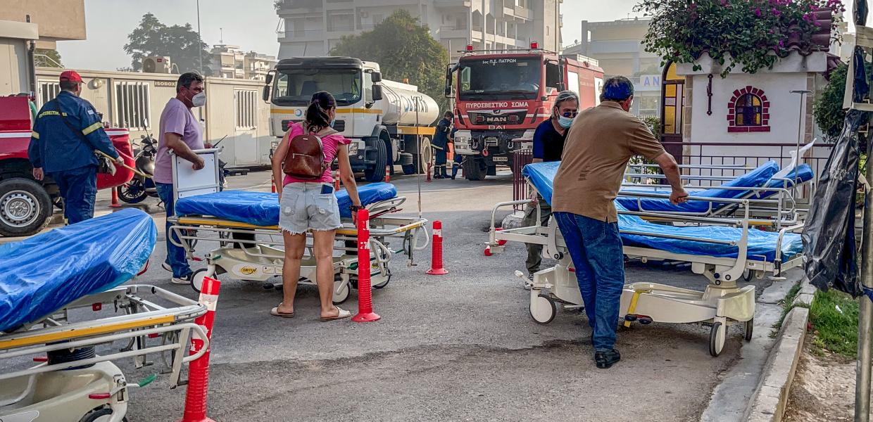 Πυρκαγιά σε υπόγειο χώρο του νοσοκομείου Άγιος Ανδρέας στη Πάτρα 
