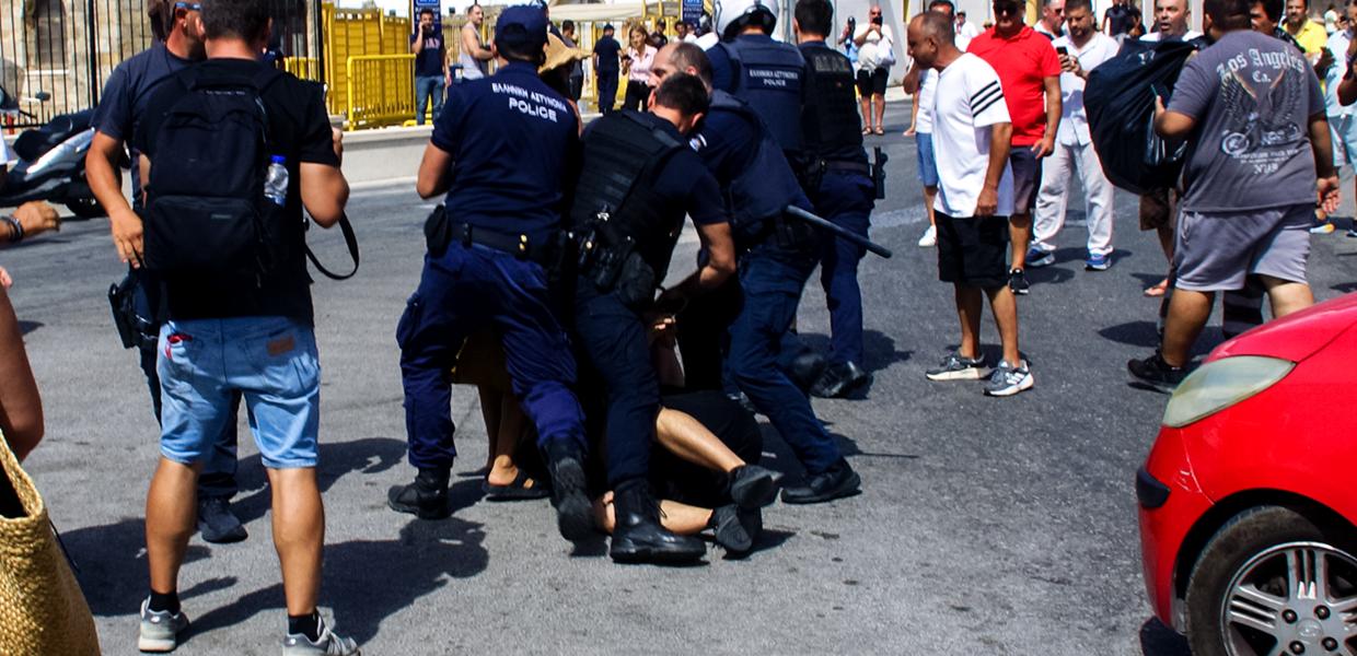 Συλλήψεις διαδηλωτών στη Ρόδο