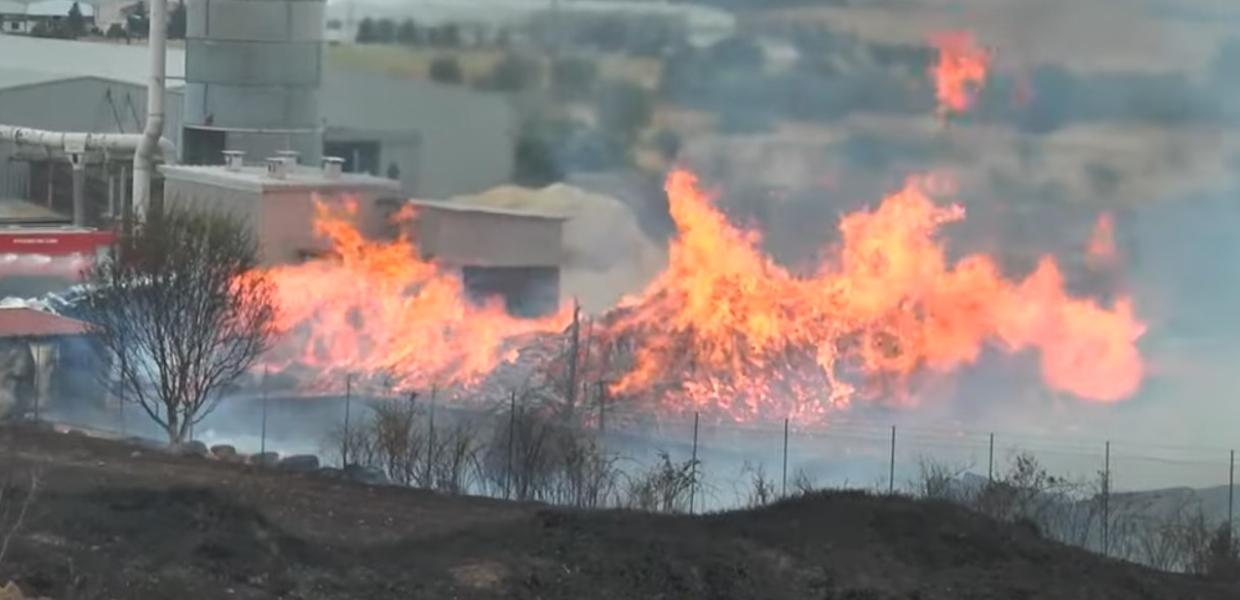 Φωτιά σε εργοστάσιο στις Σέρρες